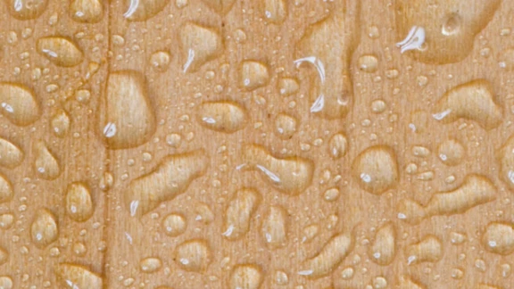 Water drops on wood