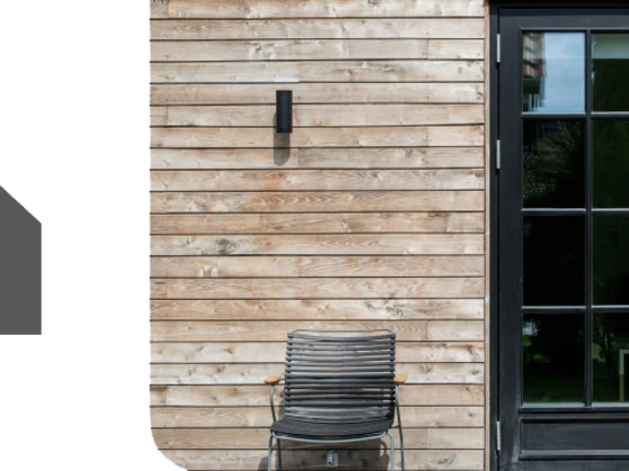 facade made from larch